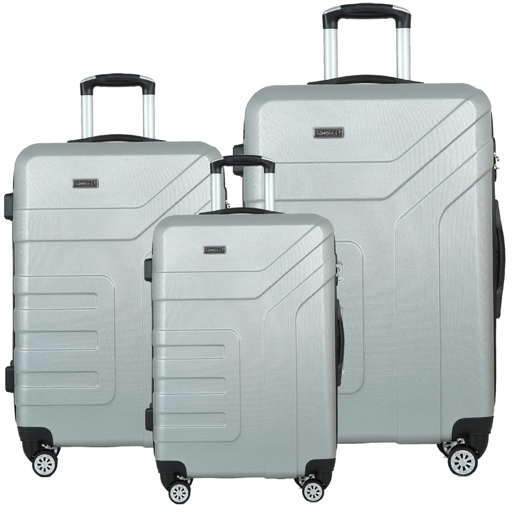 silver ABS suitcase