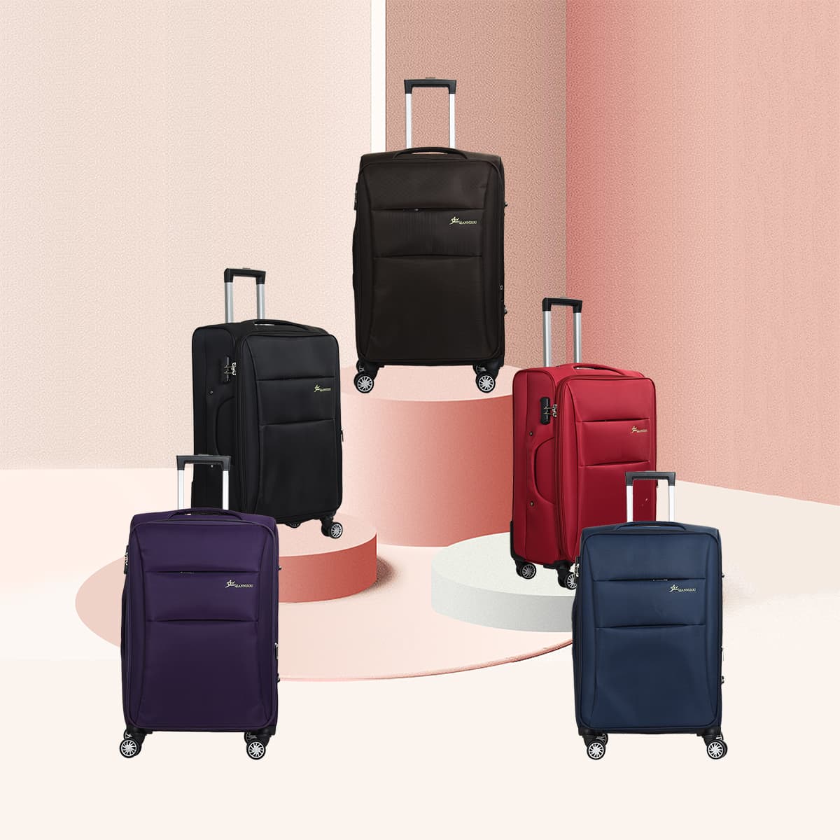 china factory Oxford Fabric Luggage Set Expandable Lightweight Design suitcase