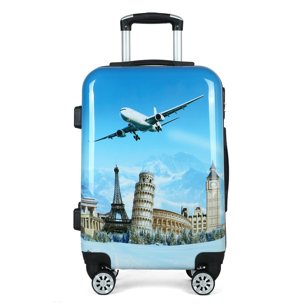 Large capacity lightweight travel suitcase with rotating wheels - durable suitcase for easy travel, perfect for business and vacation