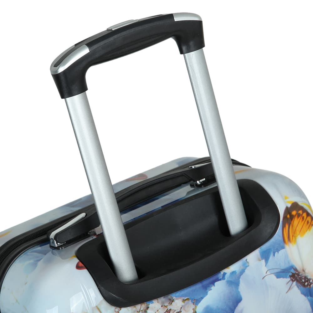 Fashion hard shell butterfly design luggage set – a stylish and durable travel suitcase with a telescopic handle