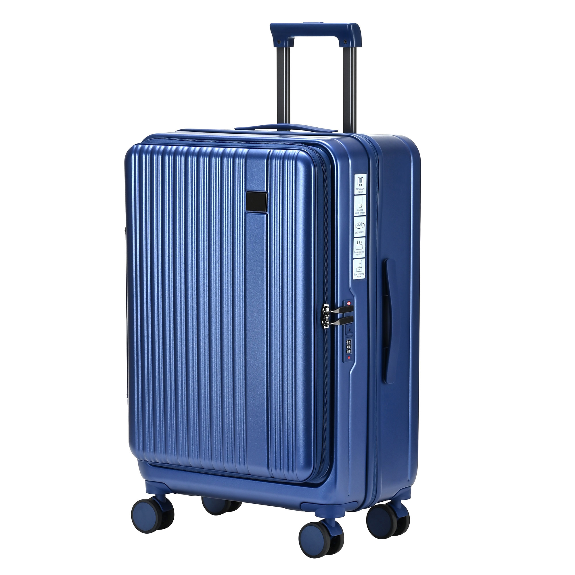 20.25.29 inch travel case – black+PC material | suitable for short/long distance travel | scratch resistant and wear-resistant design