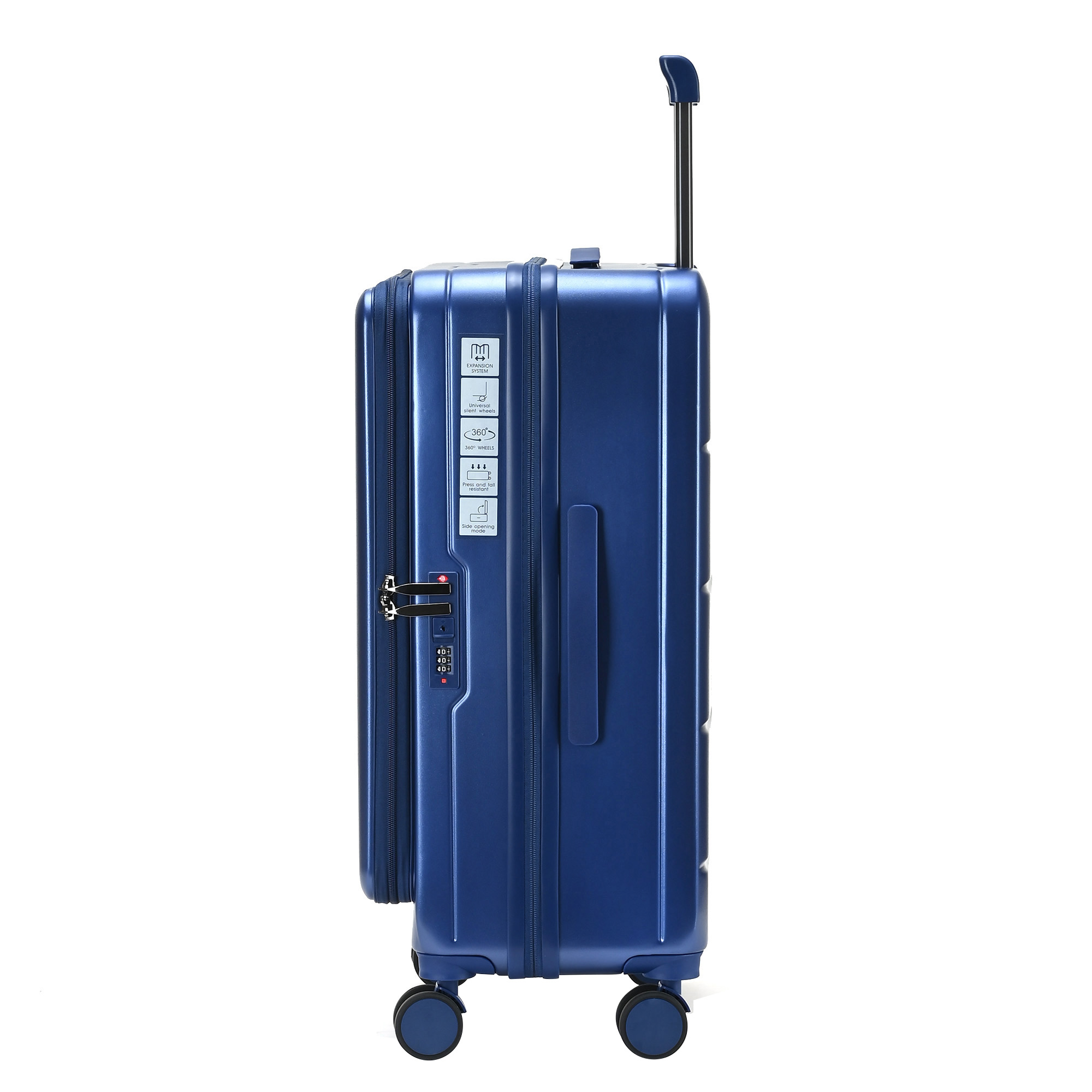 20.25.29 inch travel case – black+PC material | suitable for short/long distance travel | scratch resistant and wear-resistant design
