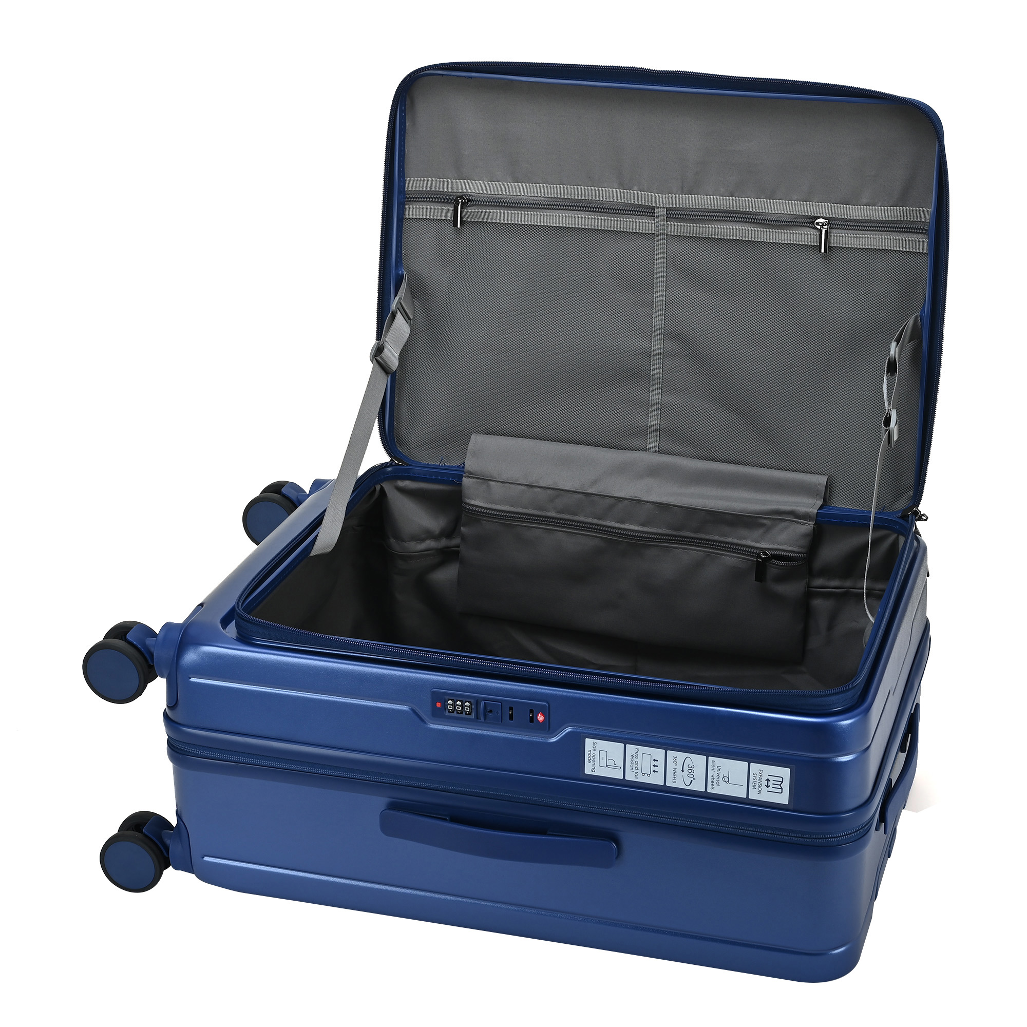 20.25.29 inch travel case – black+PC material | suitable for short/long distance travel | scratch resistant and wear-resistant design