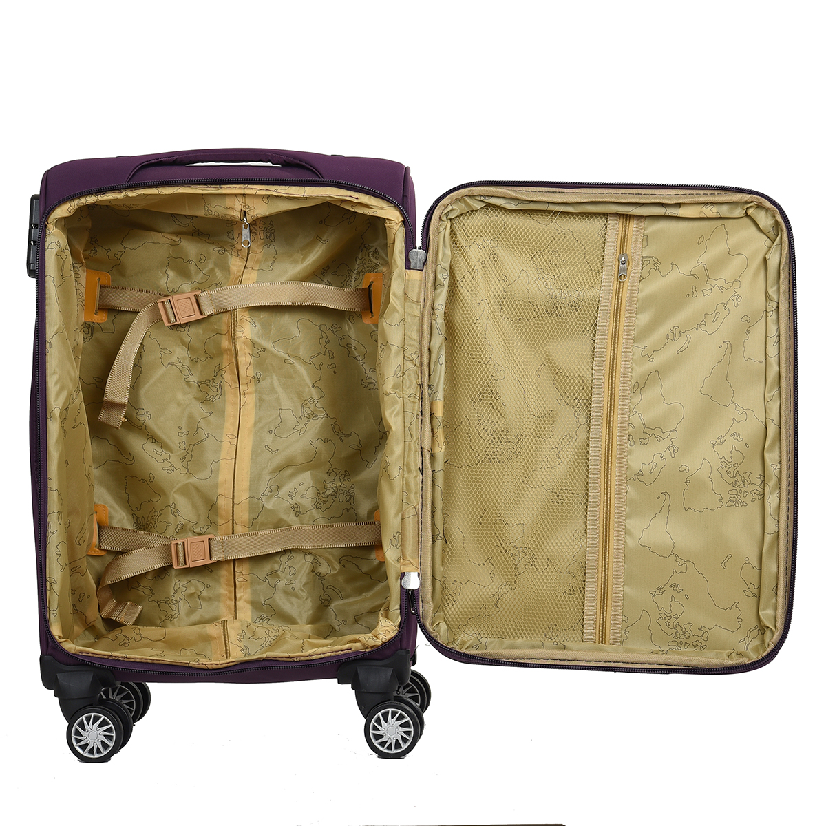 China Factory Trolley Bag Luggage Set Oxford Fabric Light Weight Soft Suitcase