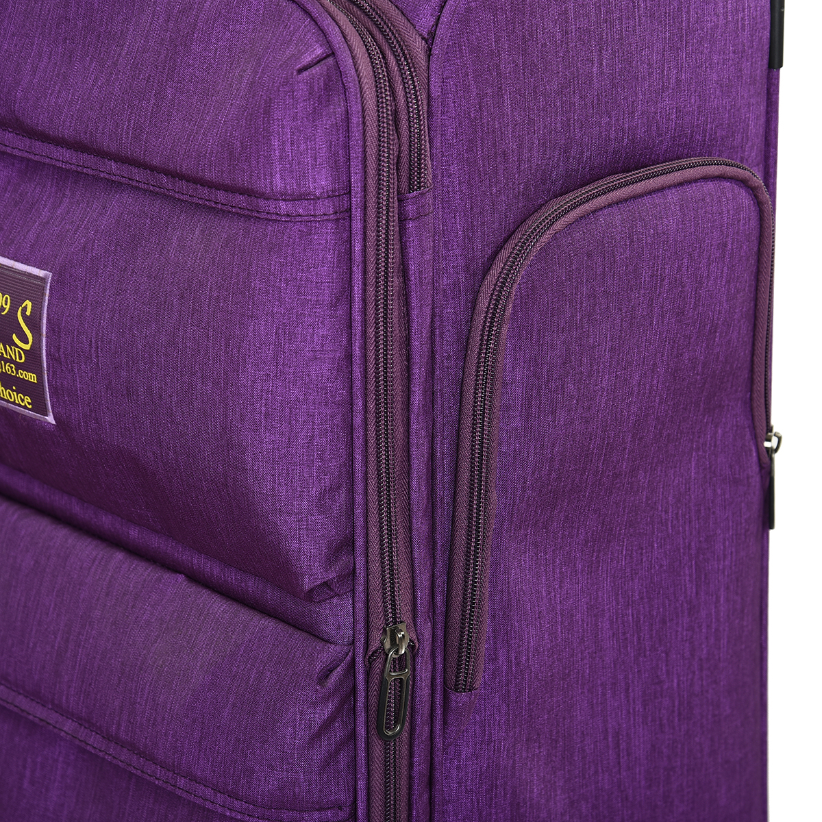 China Factory Carry On Luggage Spinner Wheels Fabric Suitcase Set Custom Logo