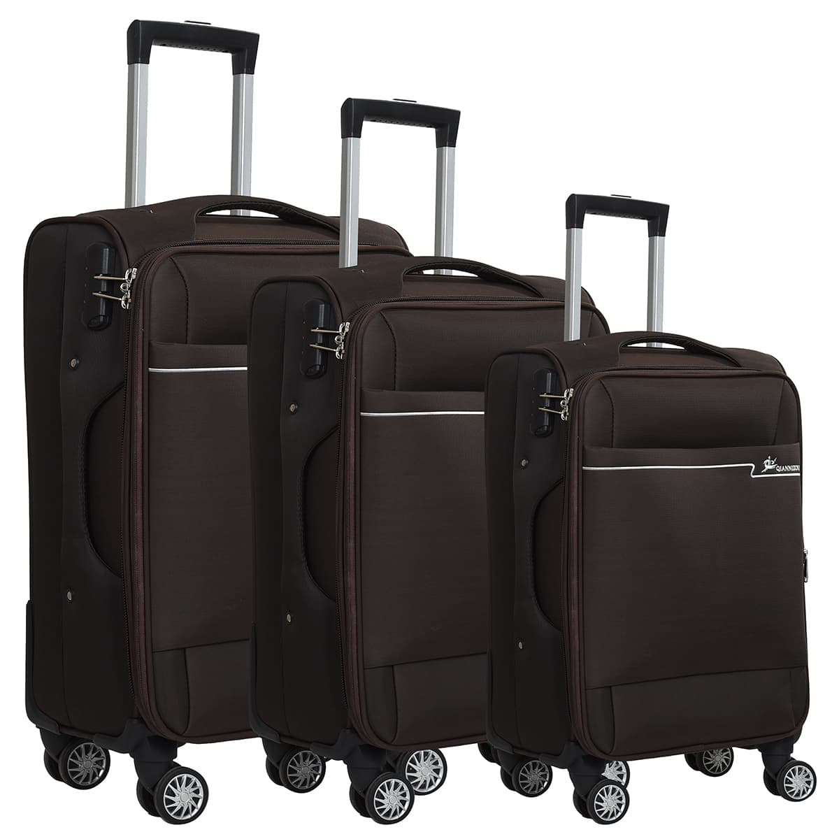 China Factory Trolley Bag Luggage Set Oxford Fabric Light Weight Soft Suitcase