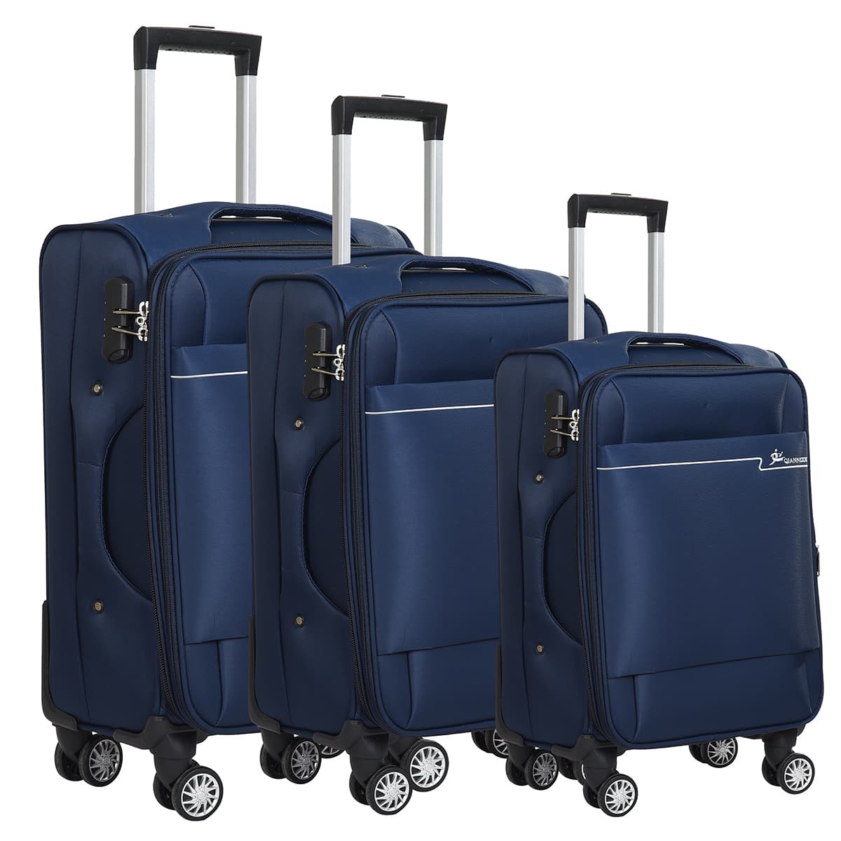China Factory Trolley Bag Luggage Set Oxford Fabric Light Weight Soft Suitcase