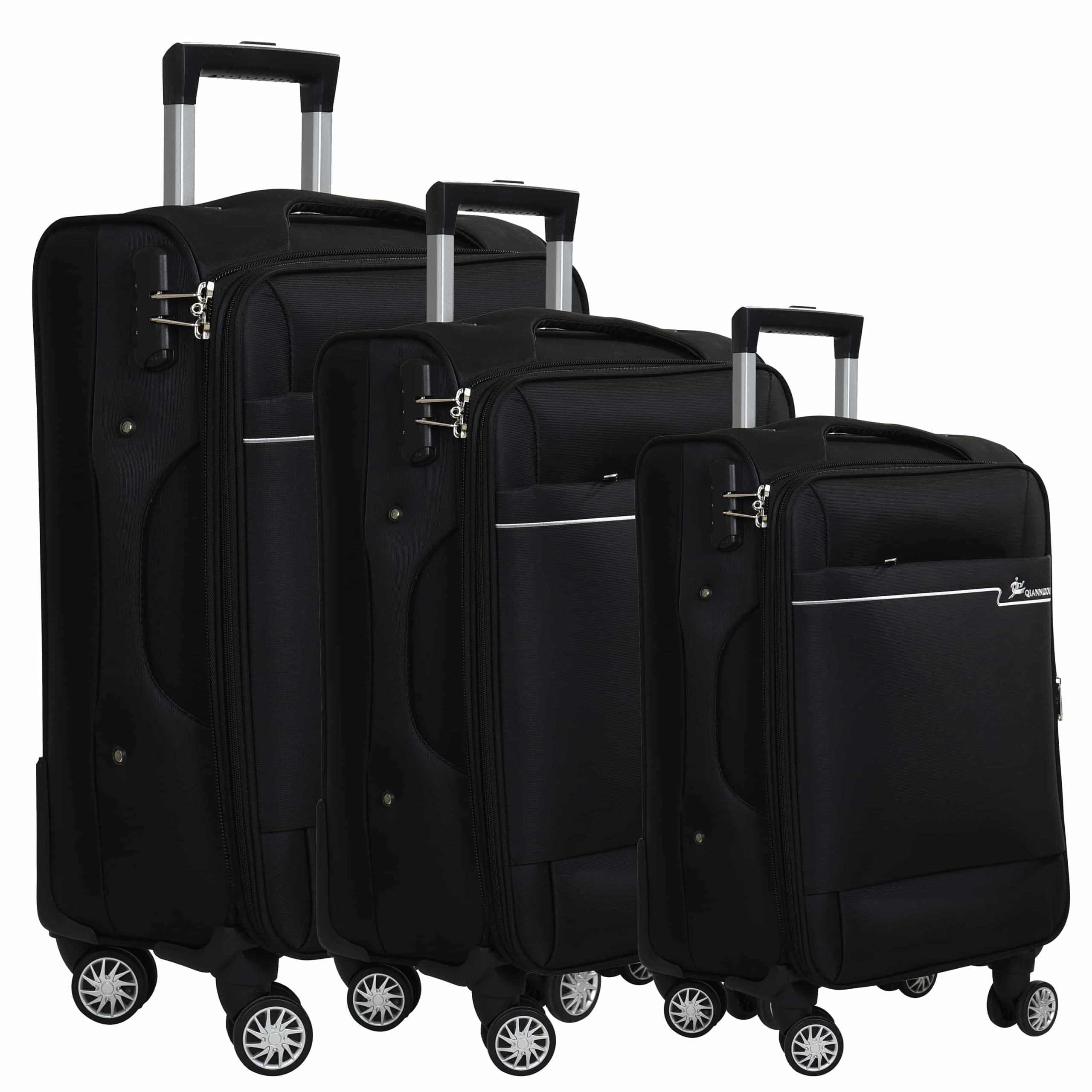 China Factory Trolley Bag Luggage Set Oxford Fabric Light Weight Soft Suitcase