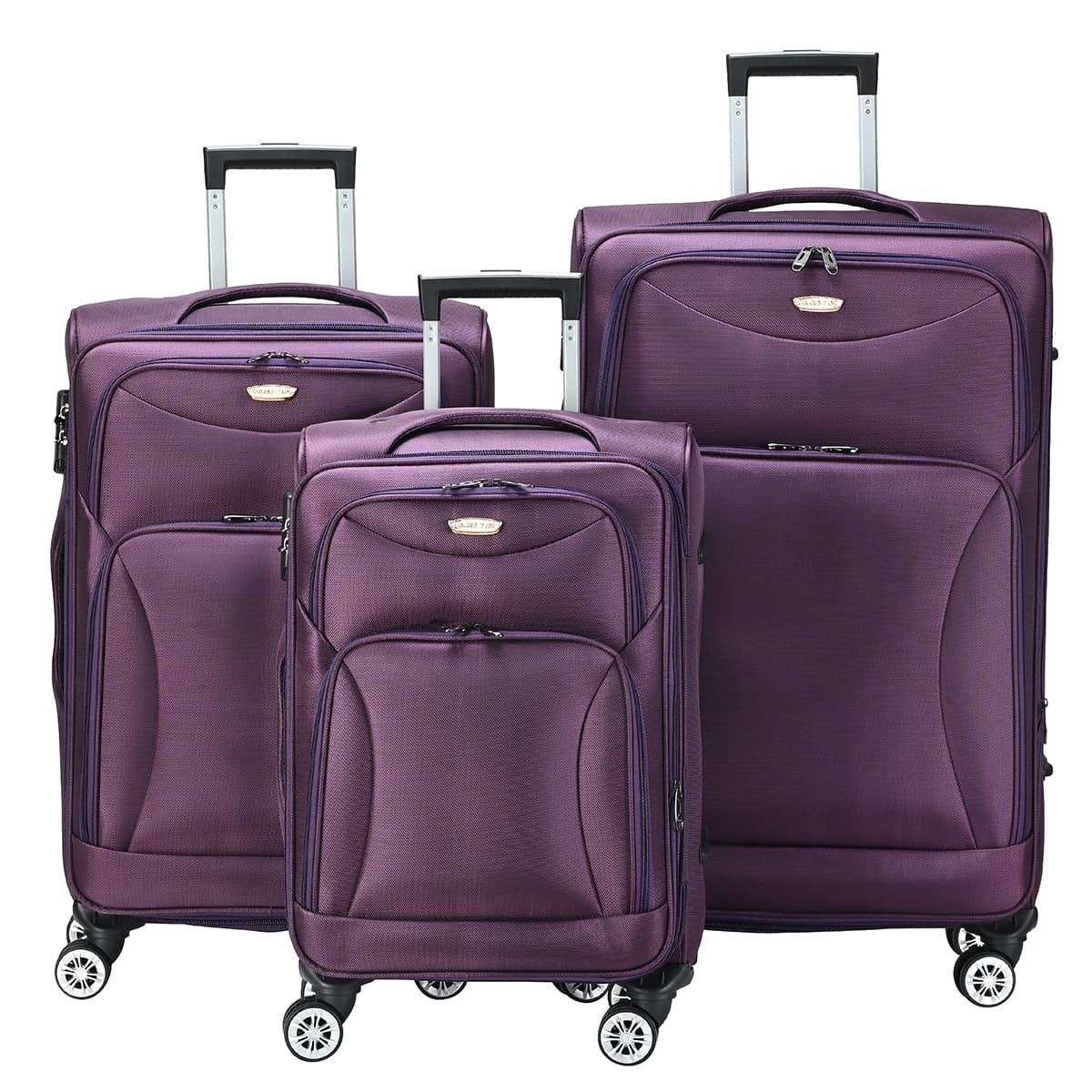 Large Capacity Unisex Travel Luggage Sets 3 Pcs Lightweight 4 Wheeoxford Luggage Set
