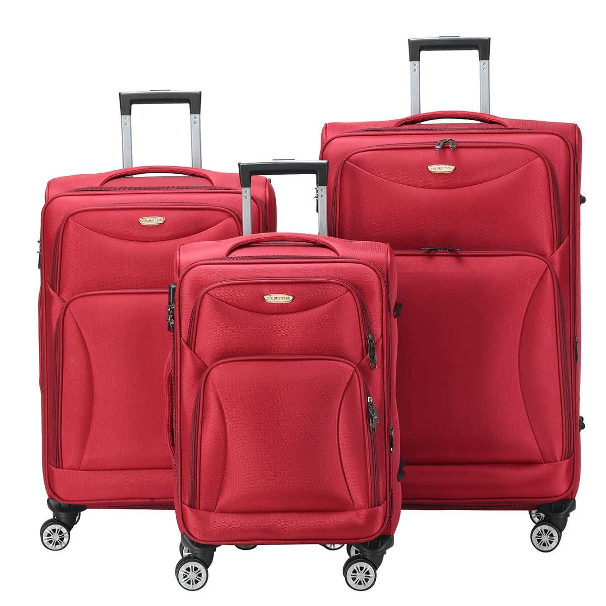 Large Capacity Unisex Travel Luggage Sets 3 Pcs Lightweight 4 Wheeoxford Luggage Set