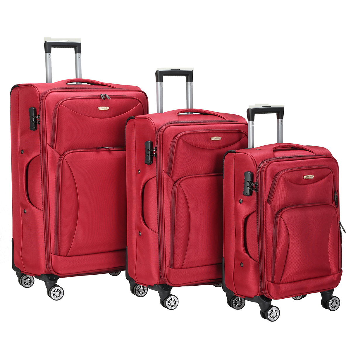 Large Capacity Unisex Travel Luggage Sets 3 Pcs Lightweight 4 Wheeoxford Luggage Set