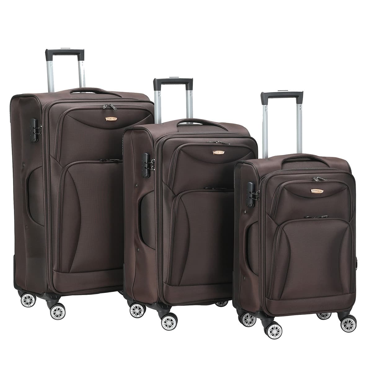 Large Capacity Unisex Travel Luggage Sets 3 Pcs Lightweight 4 Wheeoxford Luggage Set