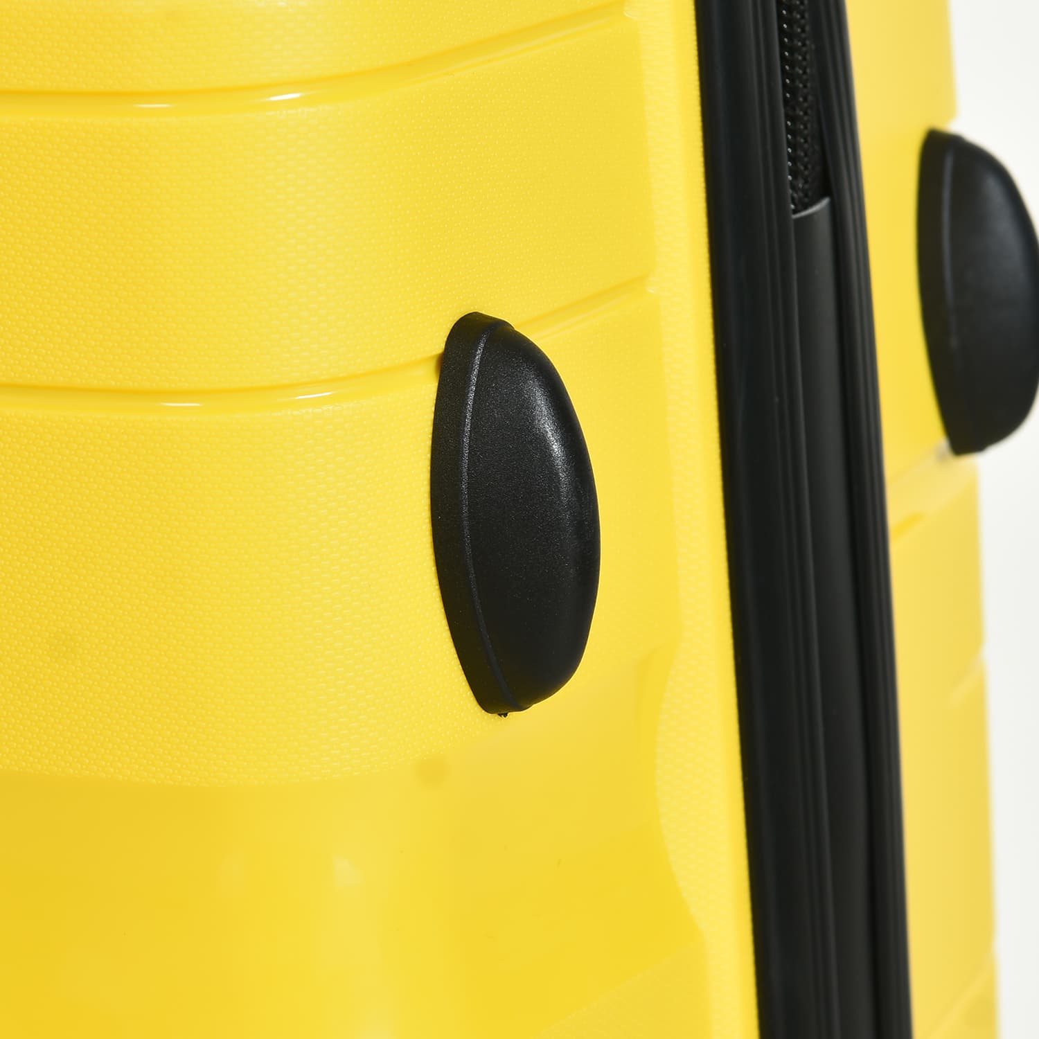 Yellow hard shell PP luggage set -20/24/28 inch swivel wheel suitcase, lightweight and durable