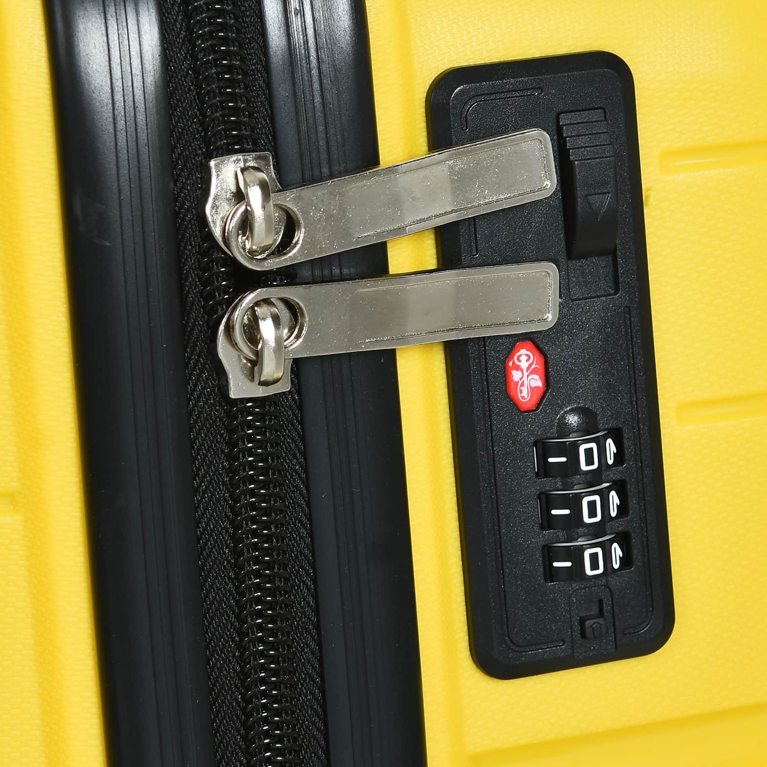 Yellow hard shell PP luggage set -20/24/28 inch swivel wheel suitcase, lightweight and durable