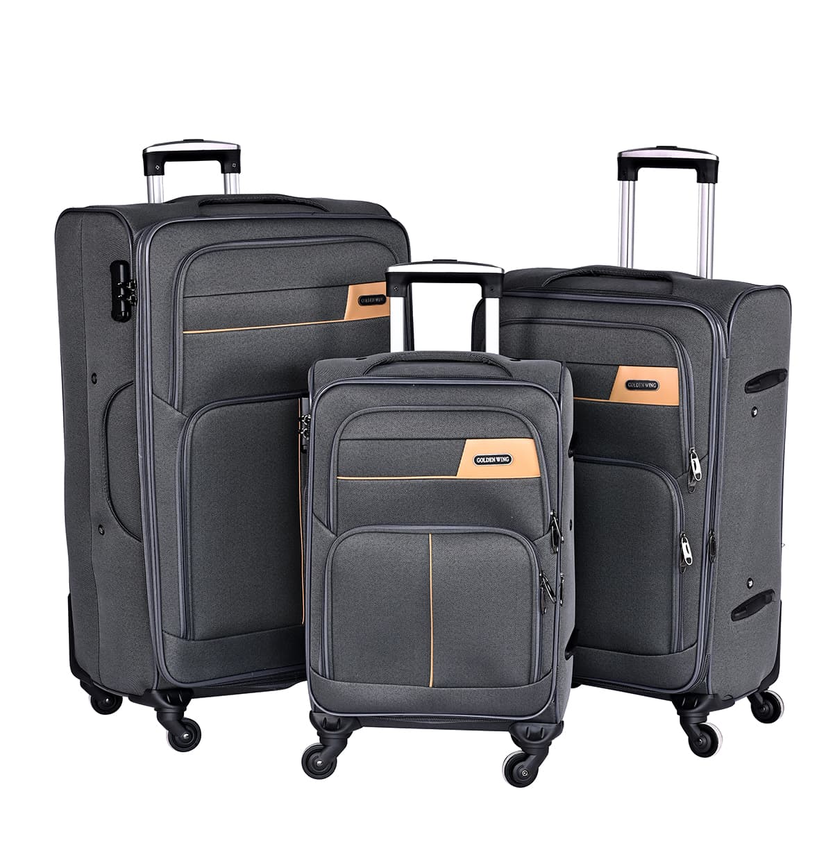 Factory Supply 3 Pieces Luggage Set Wheel Spinner Travel Trolley Luggage For Business