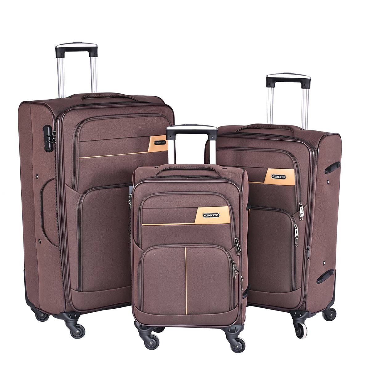 Factory Supply 3 Pieces Luggage Set Wheel Spinner Travel Trolley Luggage For Business