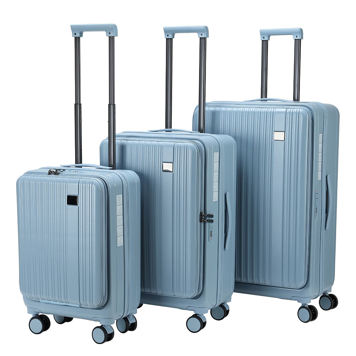 20.25.29 inch travel case – black+PC material | suitable for short/long distance travel | scratch resistant and wear-resistant design