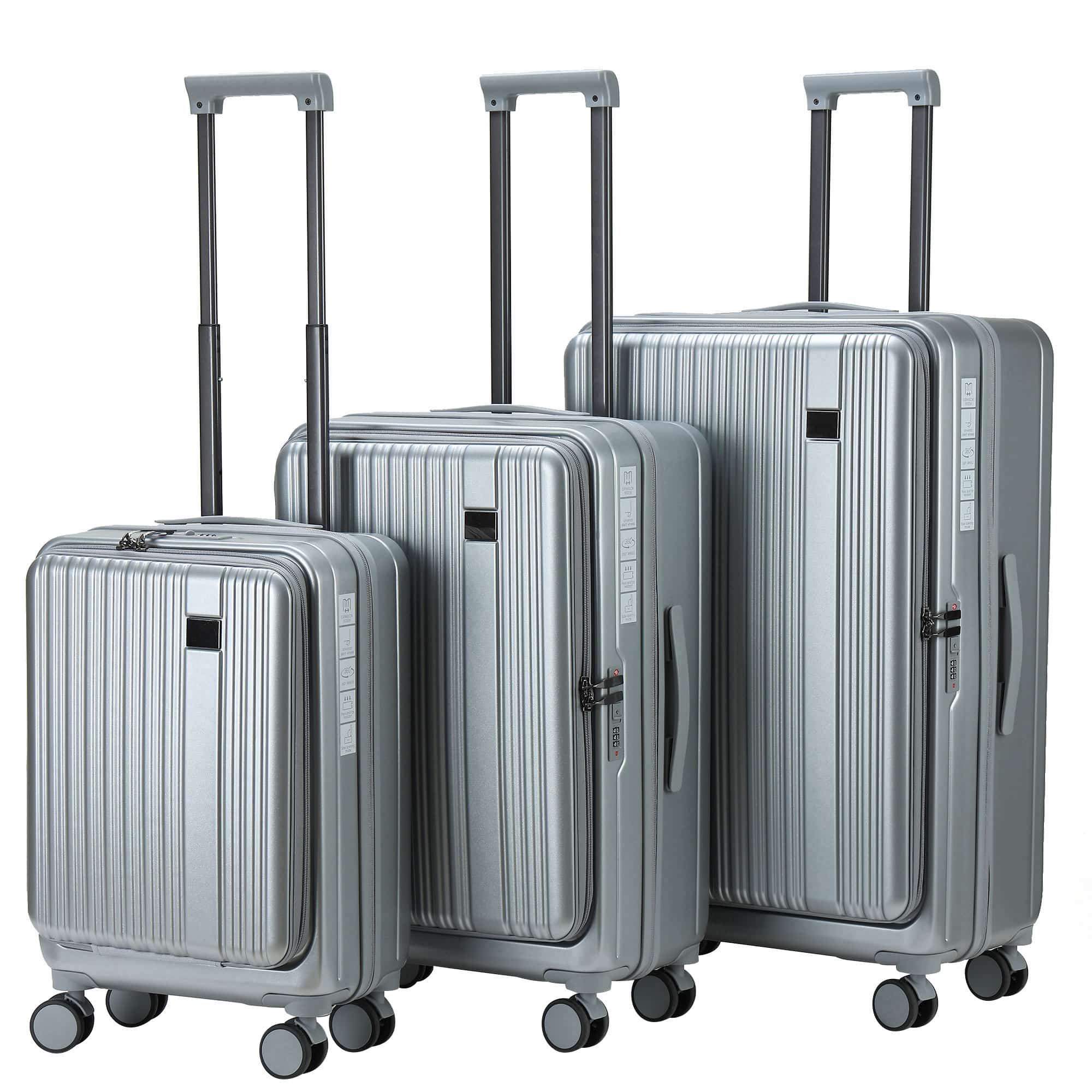 20.25.29 inch travel case – black+PC material | suitable for short/long distance travel | scratch resistant and wear-resistant design