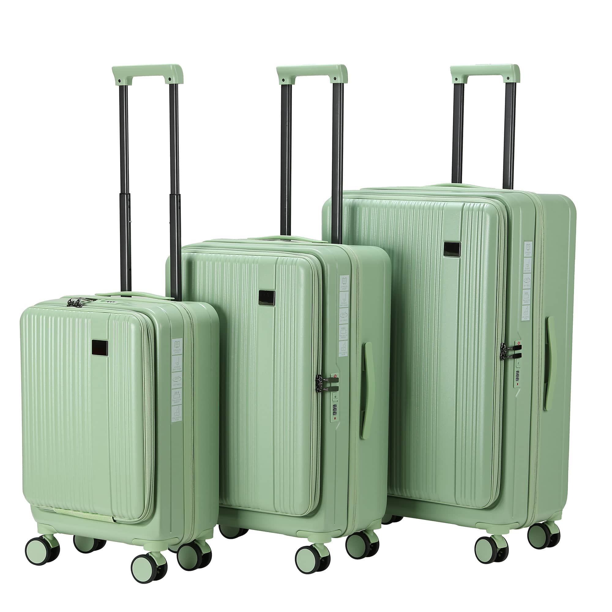20.25.29 inch travel case – black+PC material | suitable for short/long distance travel | scratch resistant and wear-resistant design