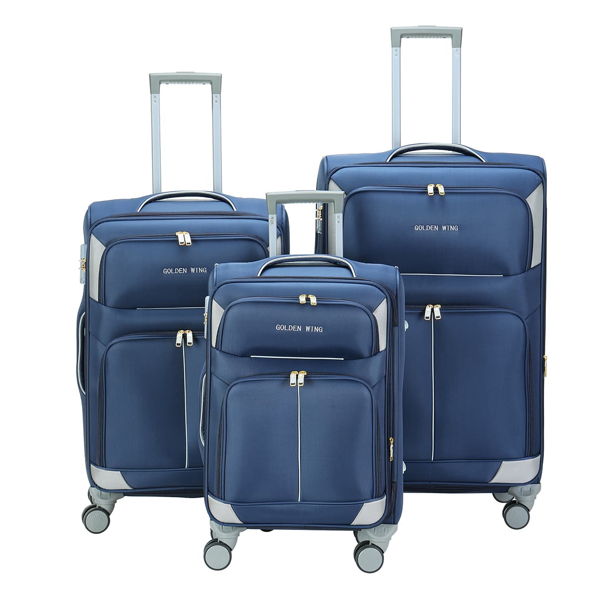 China Factory 3pcs Trolley Luggage Oxford Big Capacity Business Luggage Bag Trolley Case