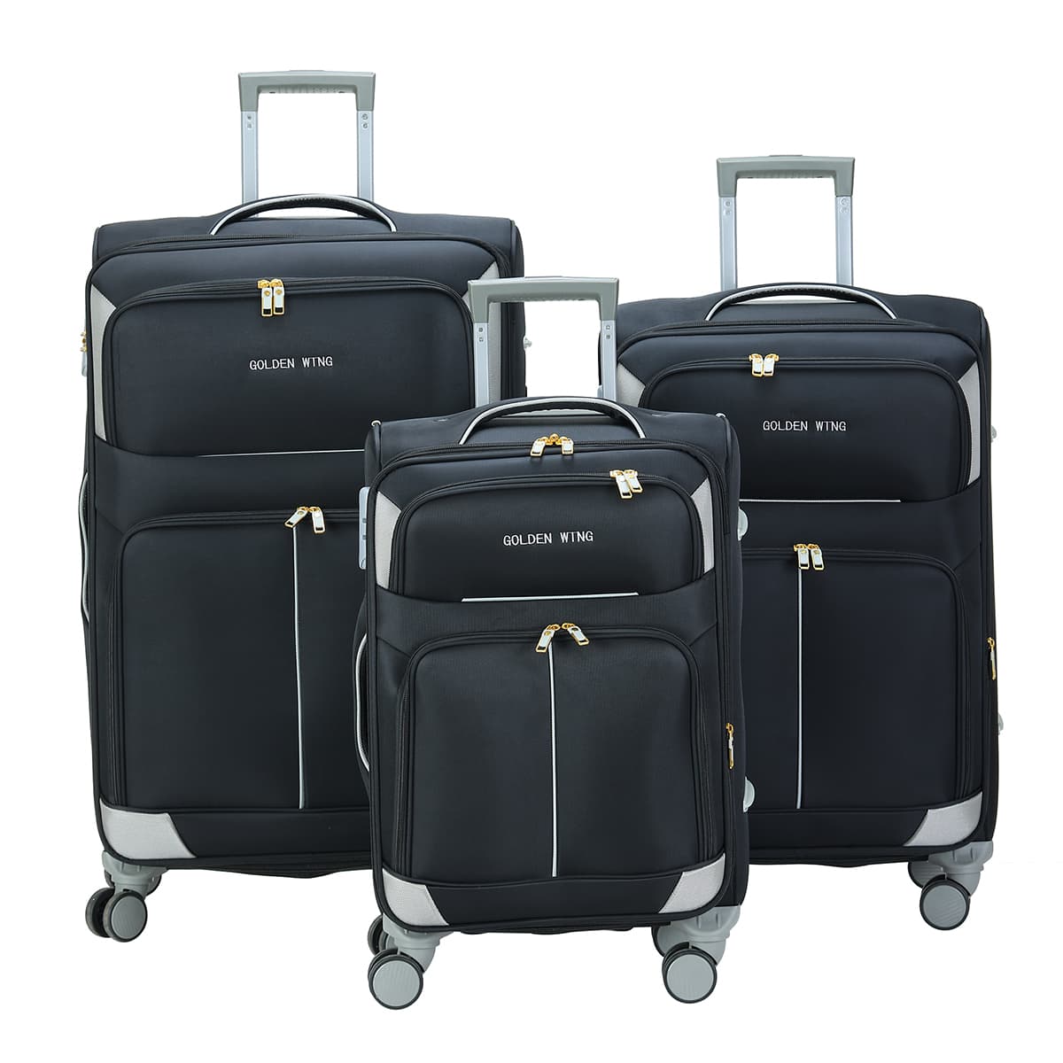 China Factory 3pcs Trolley Luggage Oxford Big Capacity Business Luggage Bag Trolley Case