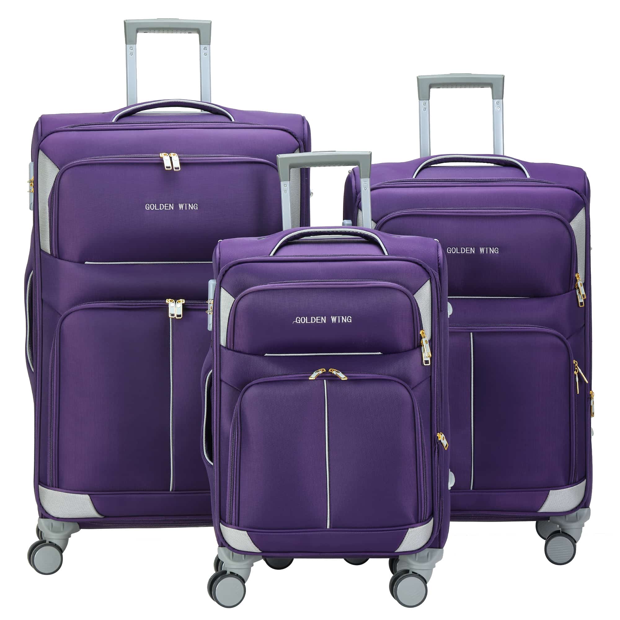 China Factory 3pcs Trolley Luggage Oxford Big Capacity Business Luggage Bag Trolley Case