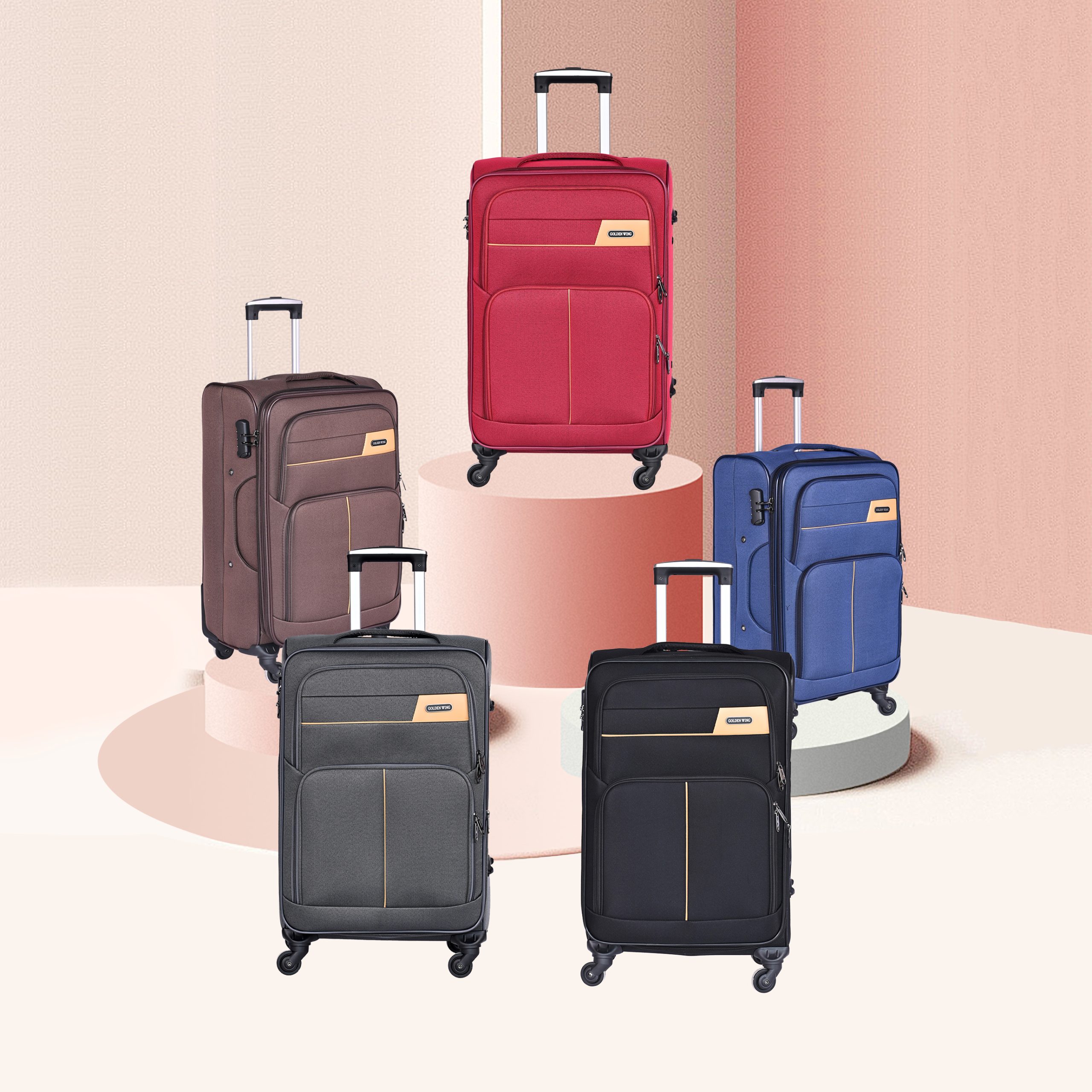 Factory Supply 3 Pieces Luggage Set Wheel Spinner Travel Trolley Luggage For Business