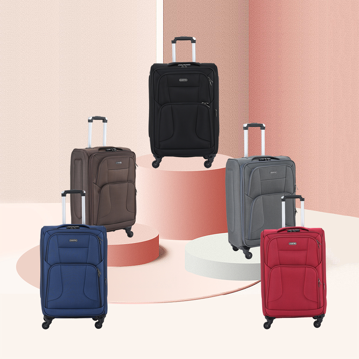 Superlight Cheap Oxford Cloth Luggage Set 20 24 28 Inch 4 Wheels Trolley Suitcase Luggage
