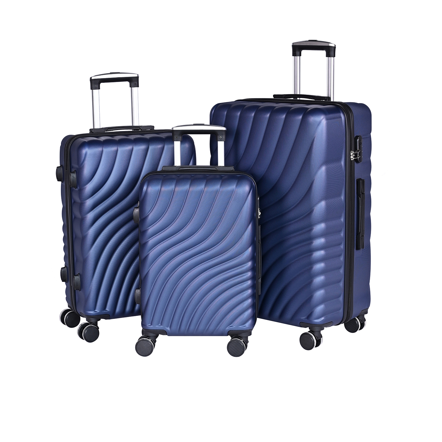 High quality Abs luggage set of 3 pieces, travel luggage, hard shell suitcase, carry on luggage