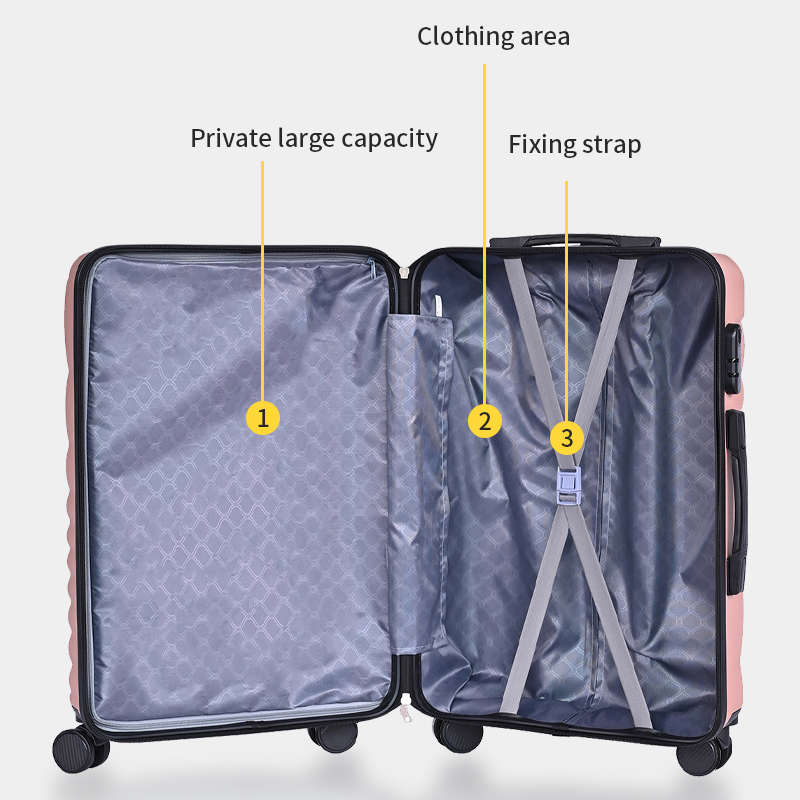 High quality Abs luggage set of 3 pieces, travel luggage, hard shell suitcase, carry on luggage