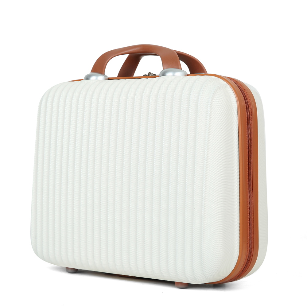Travel Trolley Luggage 4 Wheels Abs Trolley Case Set Makeup Bag Travel Case