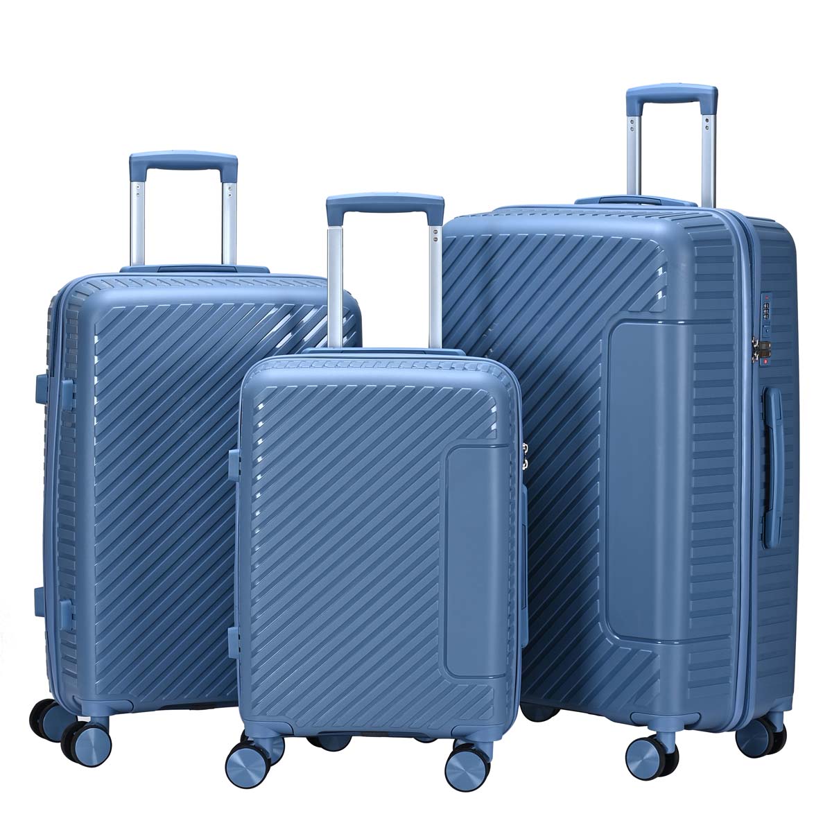 24/24/28 inch durable travel case | PP material | Anti scratch and anti-collision design | Suitable for long and short distance travel