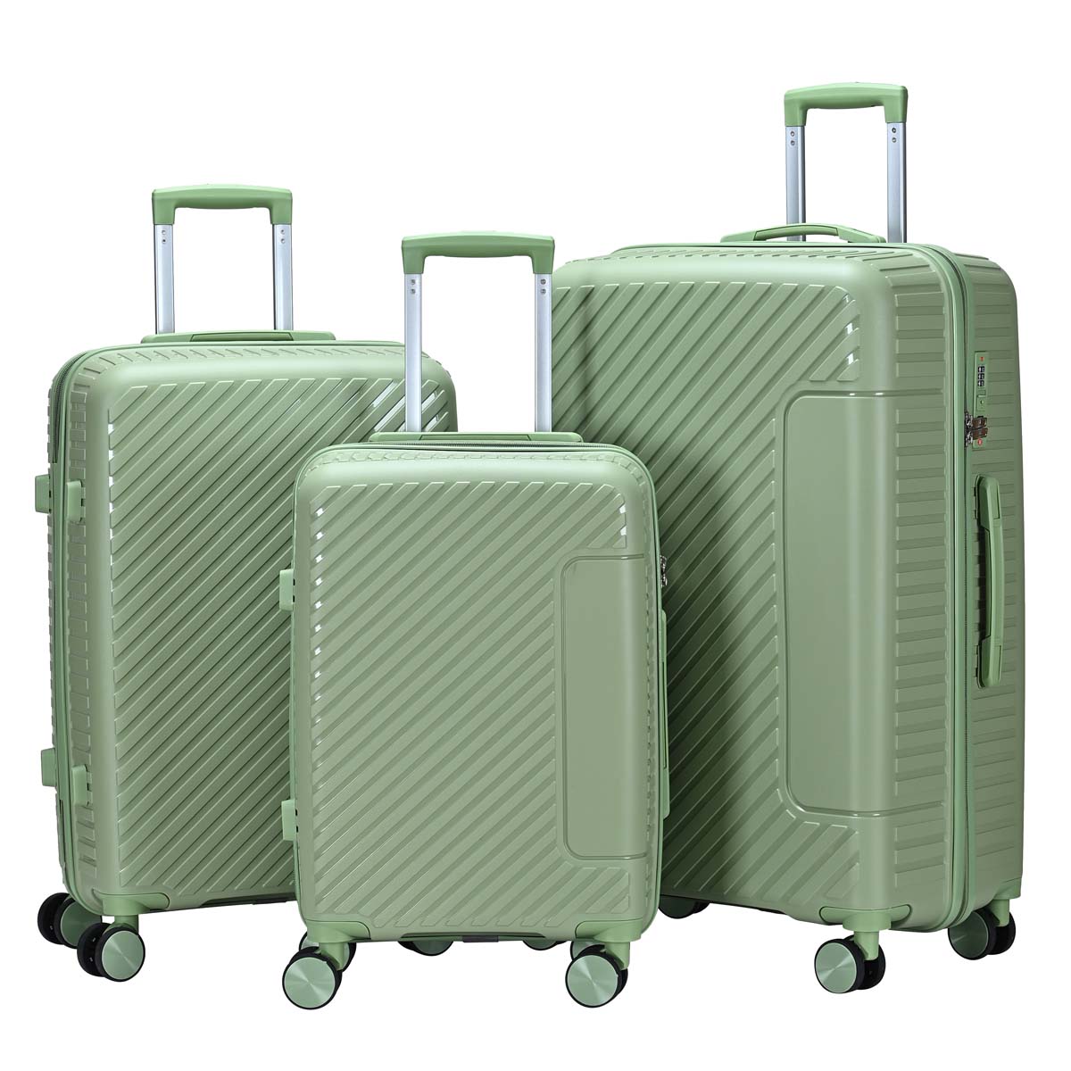 24/24/28 inch durable travel case | PP material | Anti scratch and anti-collision design | Suitable for long and short distance travel