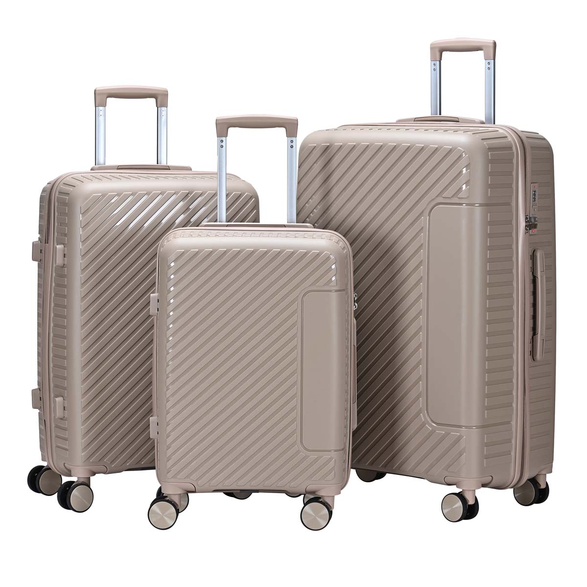 24/24/28 inch durable travel case | PP material | Anti scratch and anti-collision design | Suitable for long and short distance travel