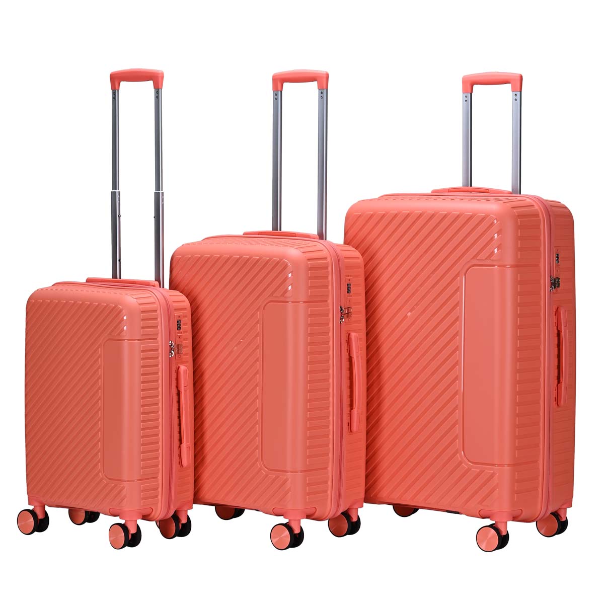 24/24/28 inch durable travel case | PP material | Anti scratch and anti-collision design | Suitable for long and short distance travel