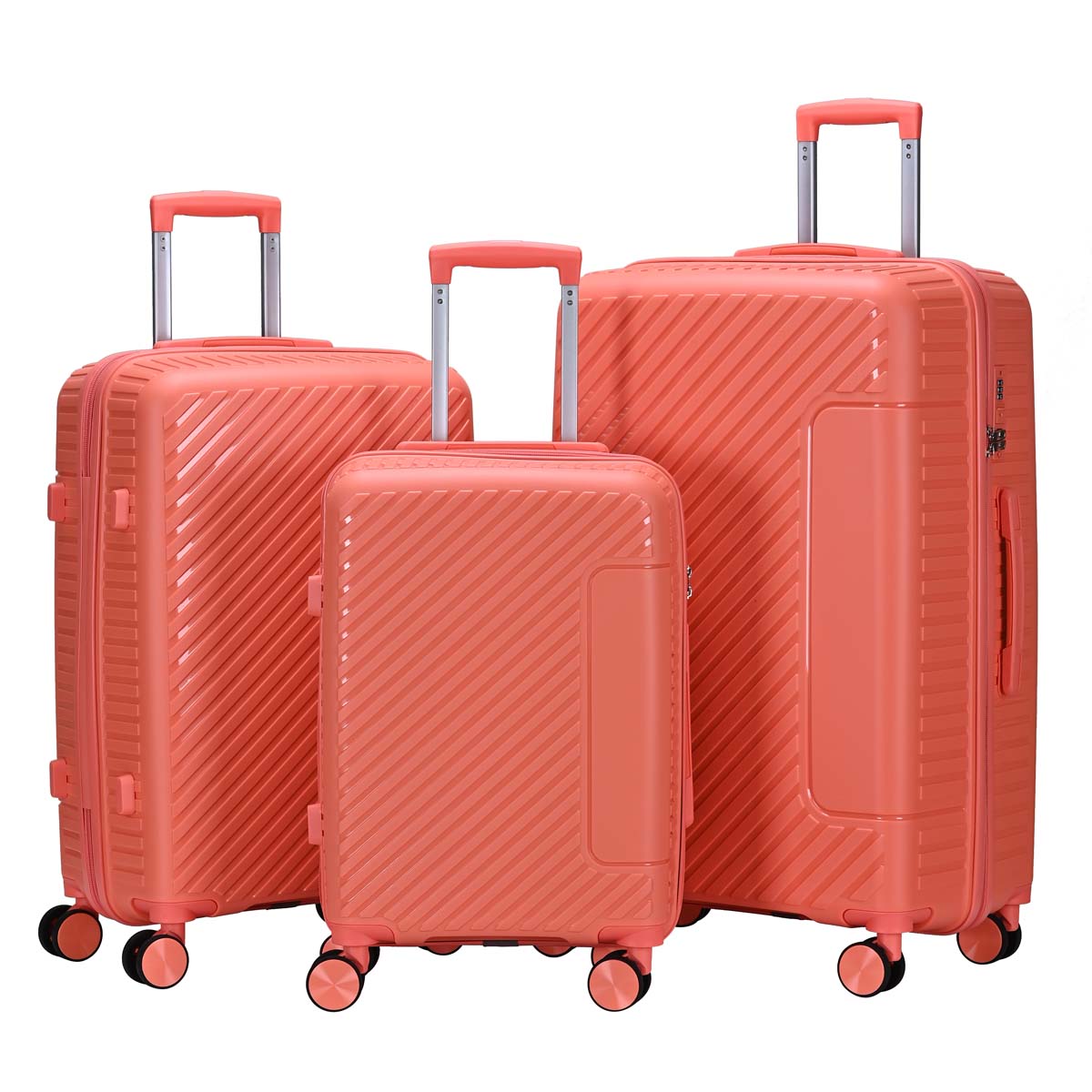 24/24/28 inch durable travel case | PP material | Anti scratch and anti-collision design | Suitable for long and short distance travel