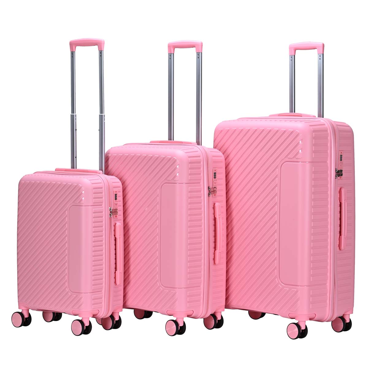 24/24/28 inch durable travel case | PP material | Anti scratch and anti-collision design | Suitable for long and short distance travel