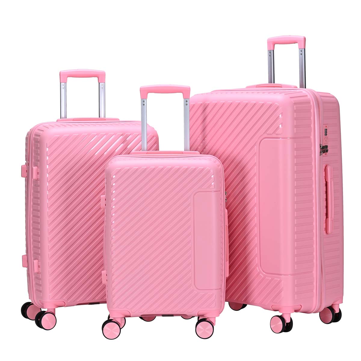 24/24/28 inch durable travel case | PP material | Anti scratch and anti-collision design | Suitable for long and short distance travel