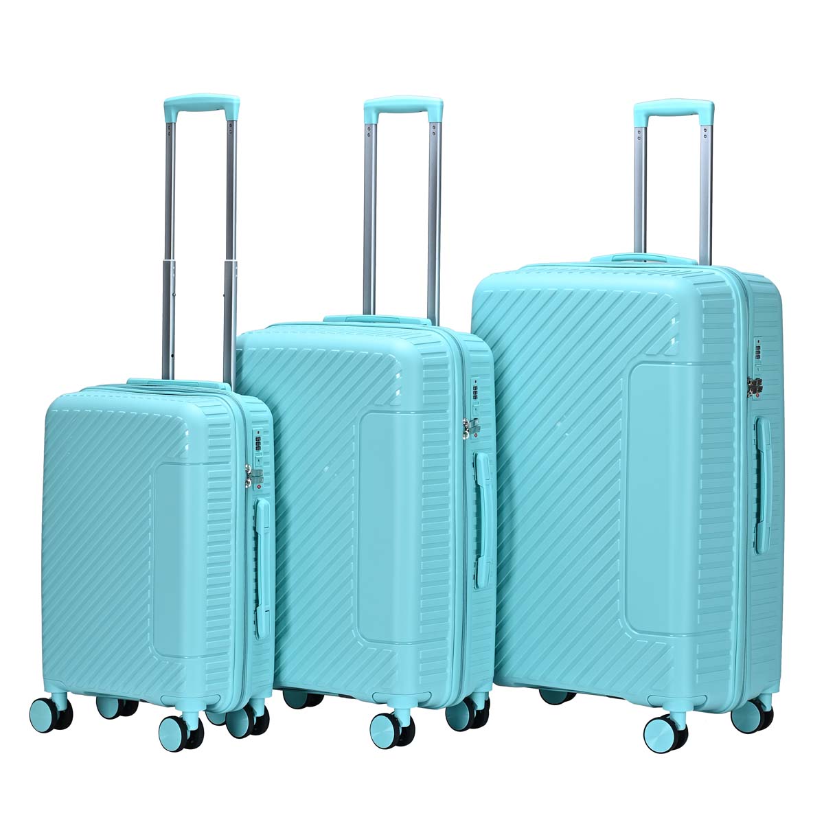 24/24/28 inch durable travel case | PP material | Anti scratch and anti-collision design | Suitable for long and short distance travel