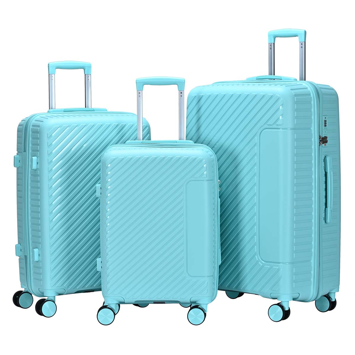 24/24/28 inch durable travel case | PP material | Anti scratch and anti-collision design | Suitable for long and short distance travel
