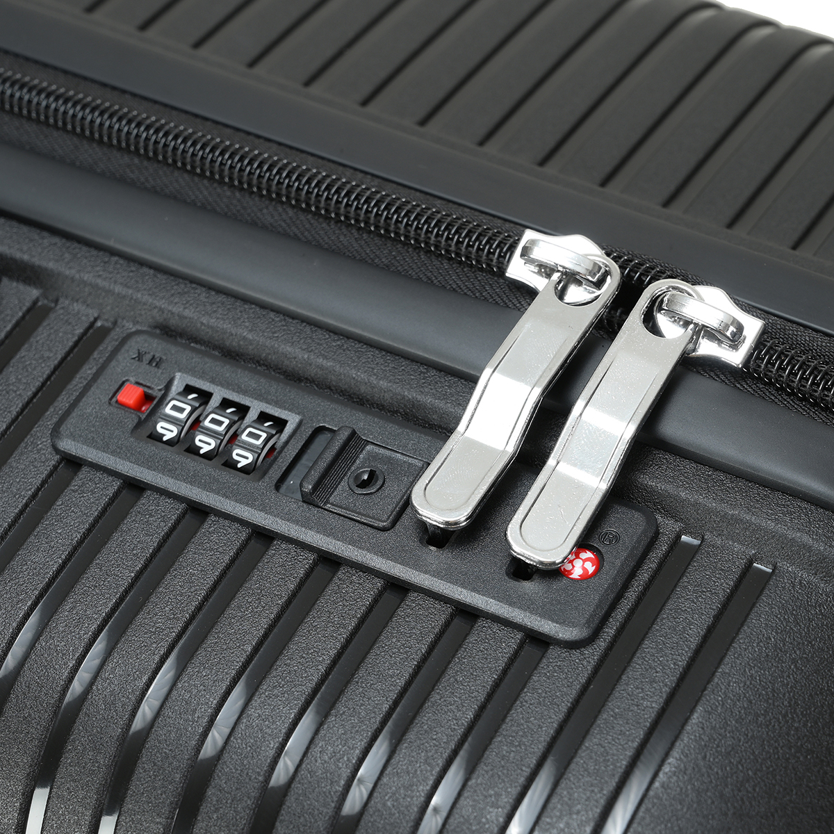20”24”28” Pp Luggage Set With Front Opening Pocket And Computer Compartment Zipper Luggage Set