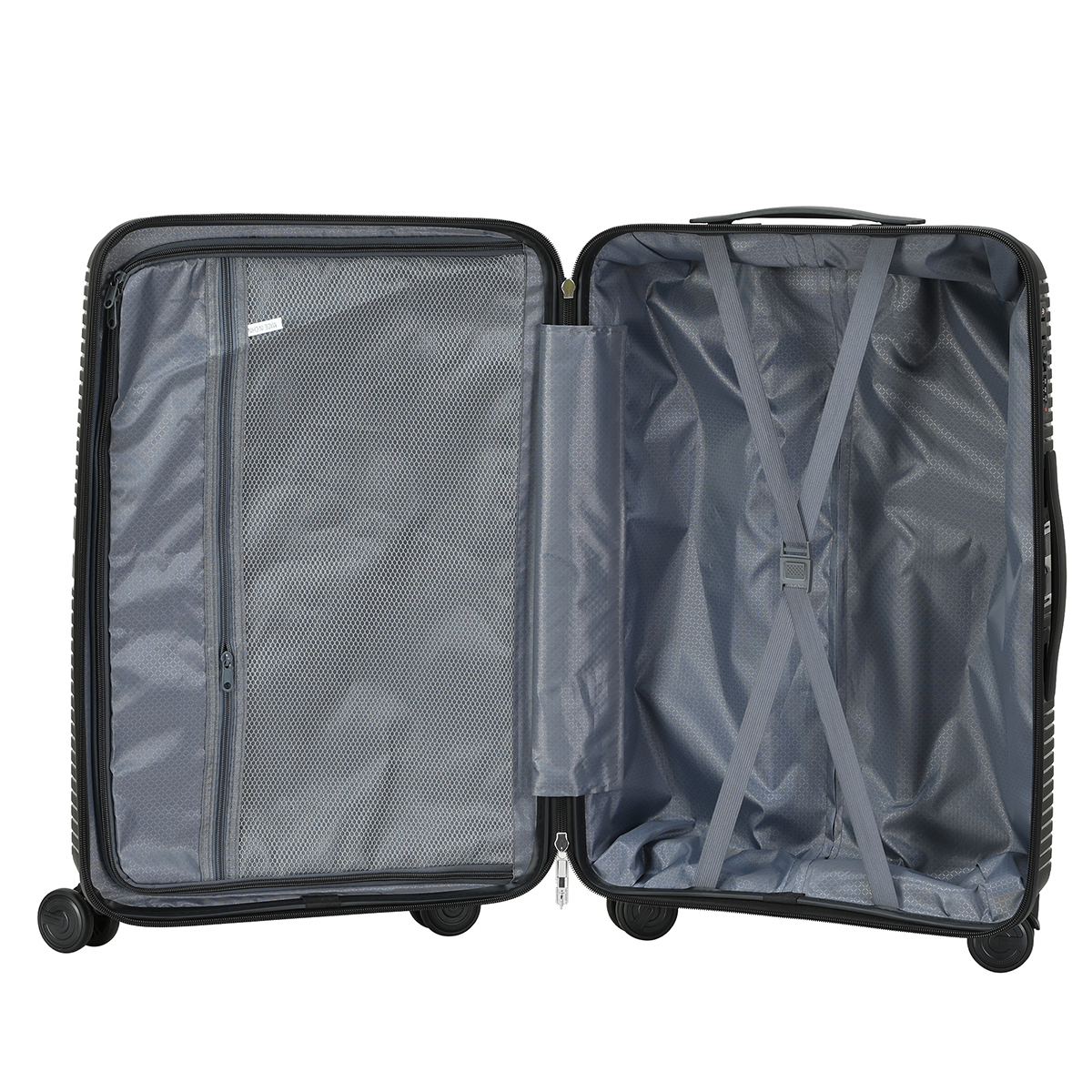 20”24”28” Pp Luggage Set With Front Opening Pocket And Computer Compartment Zipper Luggage Set