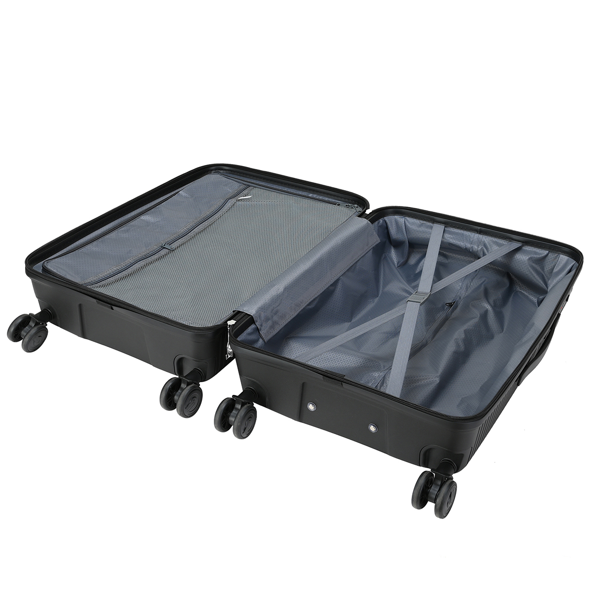 20”24”28” Pp Luggage Set With Front Opening Pocket And Computer Compartment Zipper Luggage Set