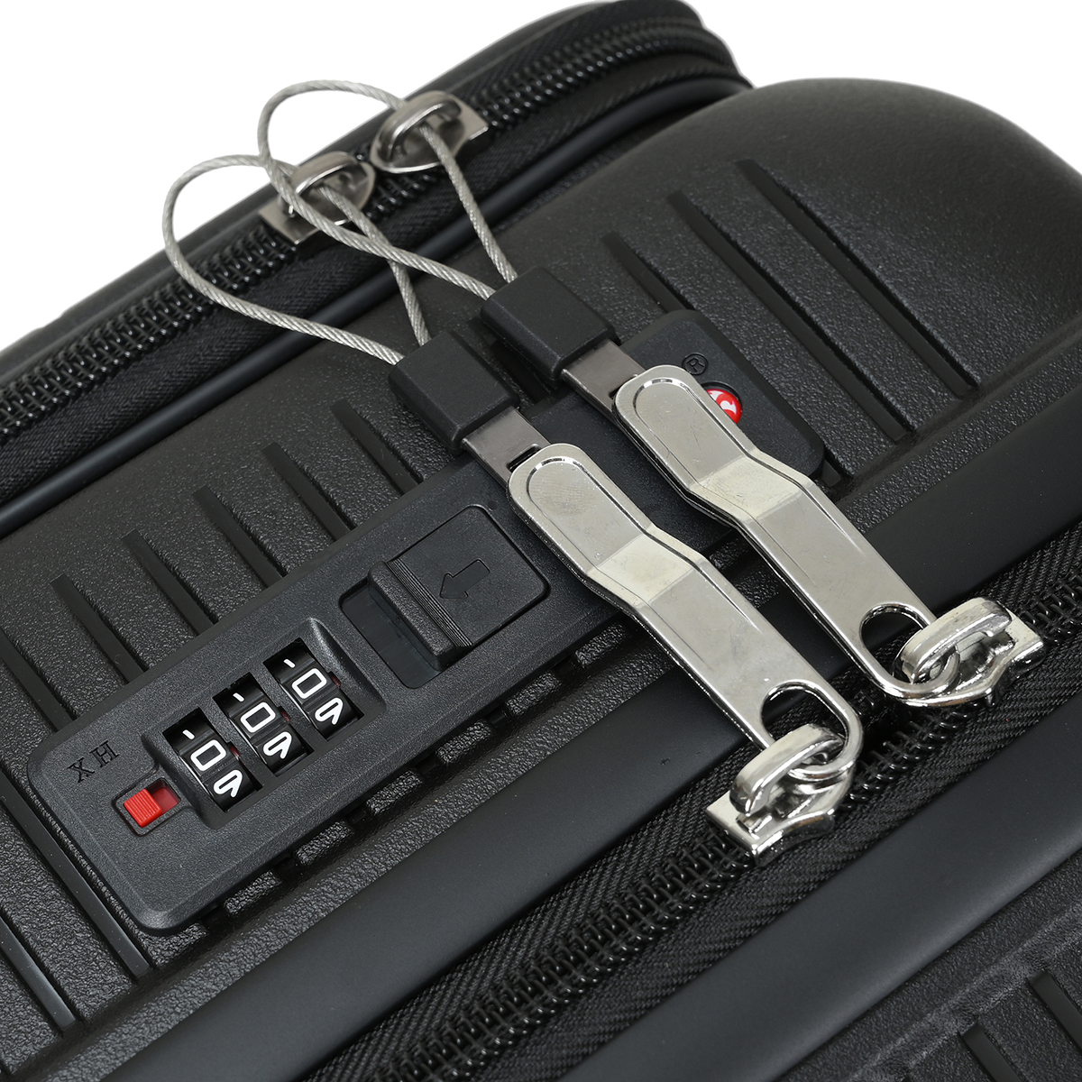 20”24”28” Pp Luggage Set With Front Opening Pocket And Computer Compartment Zipper Luggage Set