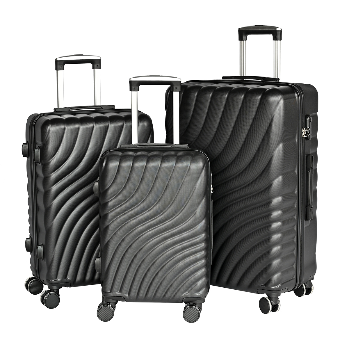 High quality Abs luggage set of 3 pieces, travel luggage, hard shell suitcase, carry on luggage