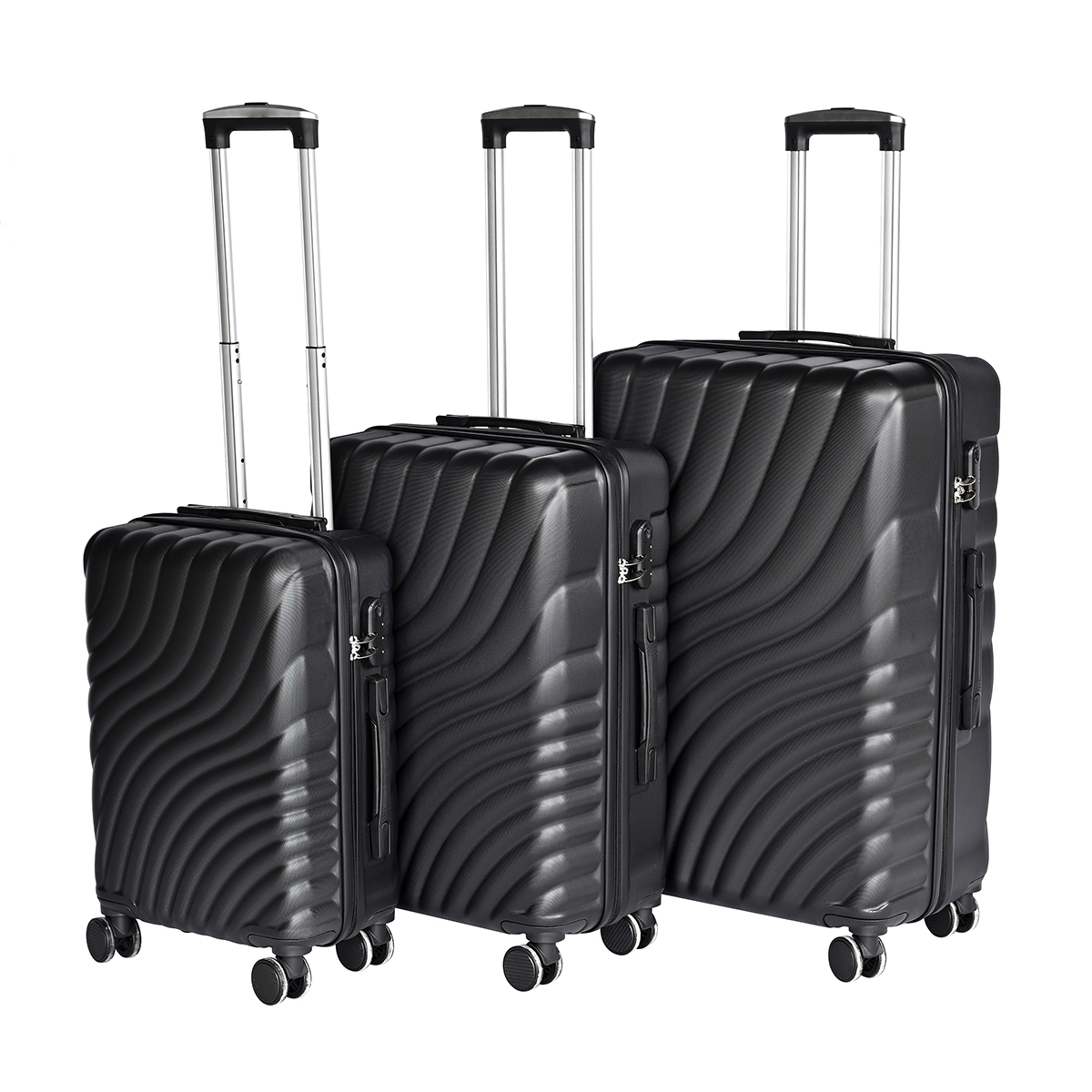 High quality Abs luggage set of 3 pieces, travel luggage, hard shell suitcase, carry on luggage