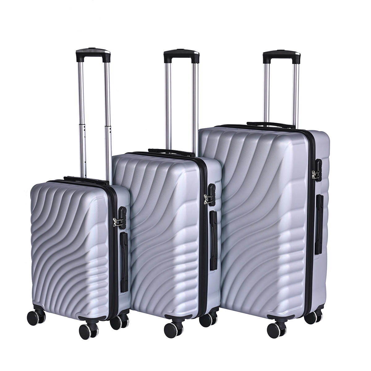 High quality Abs luggage set of 3 pieces, travel luggage, hard shell suitcase, carry on luggage