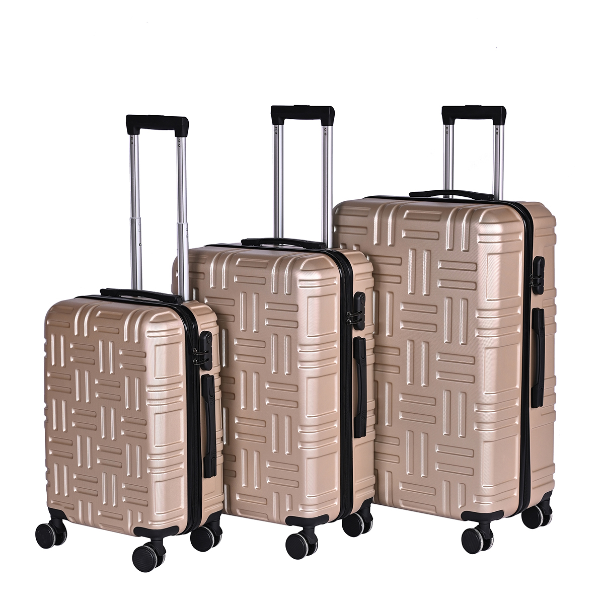 Made in China designer luggage 20 24 28 inch ABS luggage custom luggage
