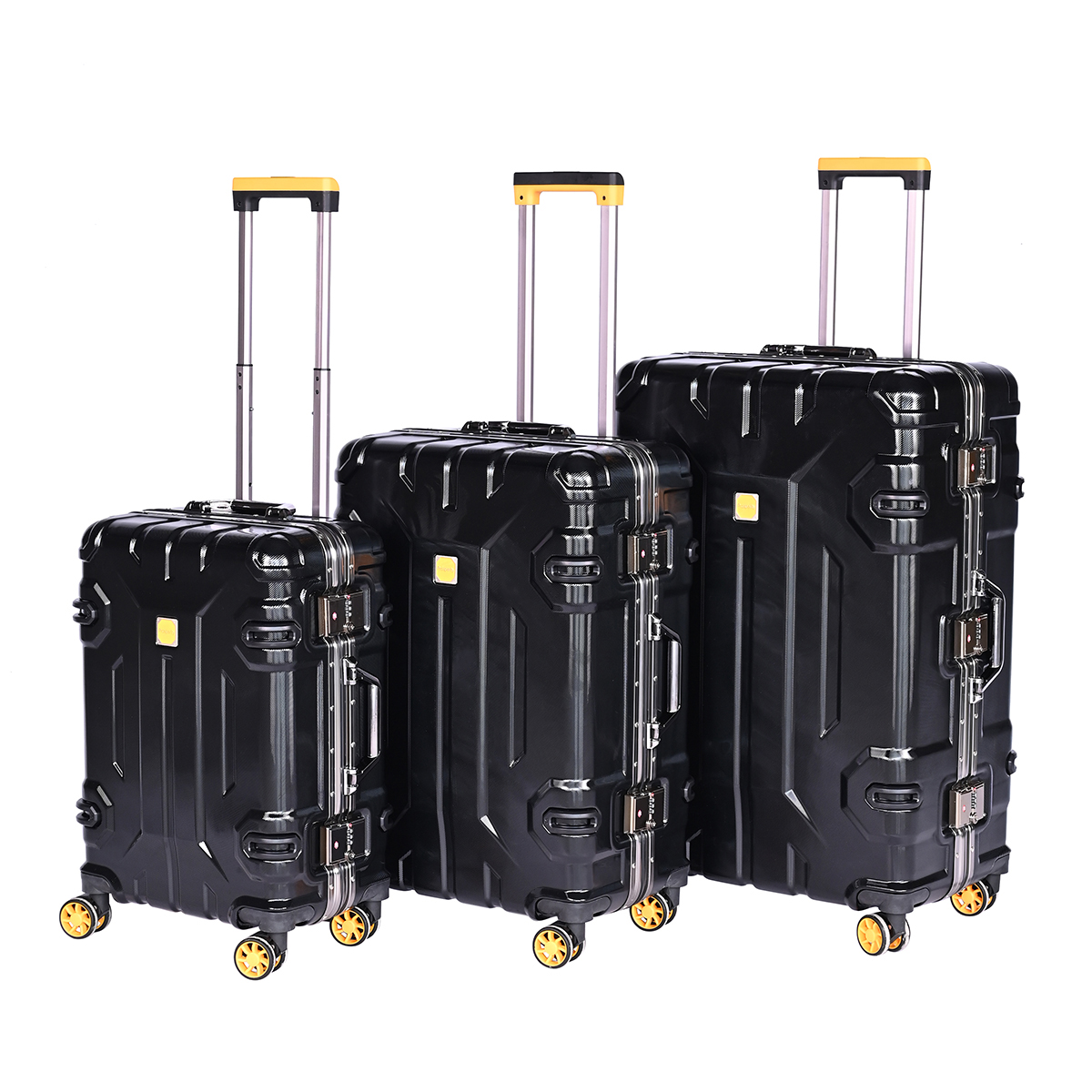 Stylish 3-Piece Luggage Set | High-Quality Carry-On Suitcases | PVC/ABS Material | In Stock
