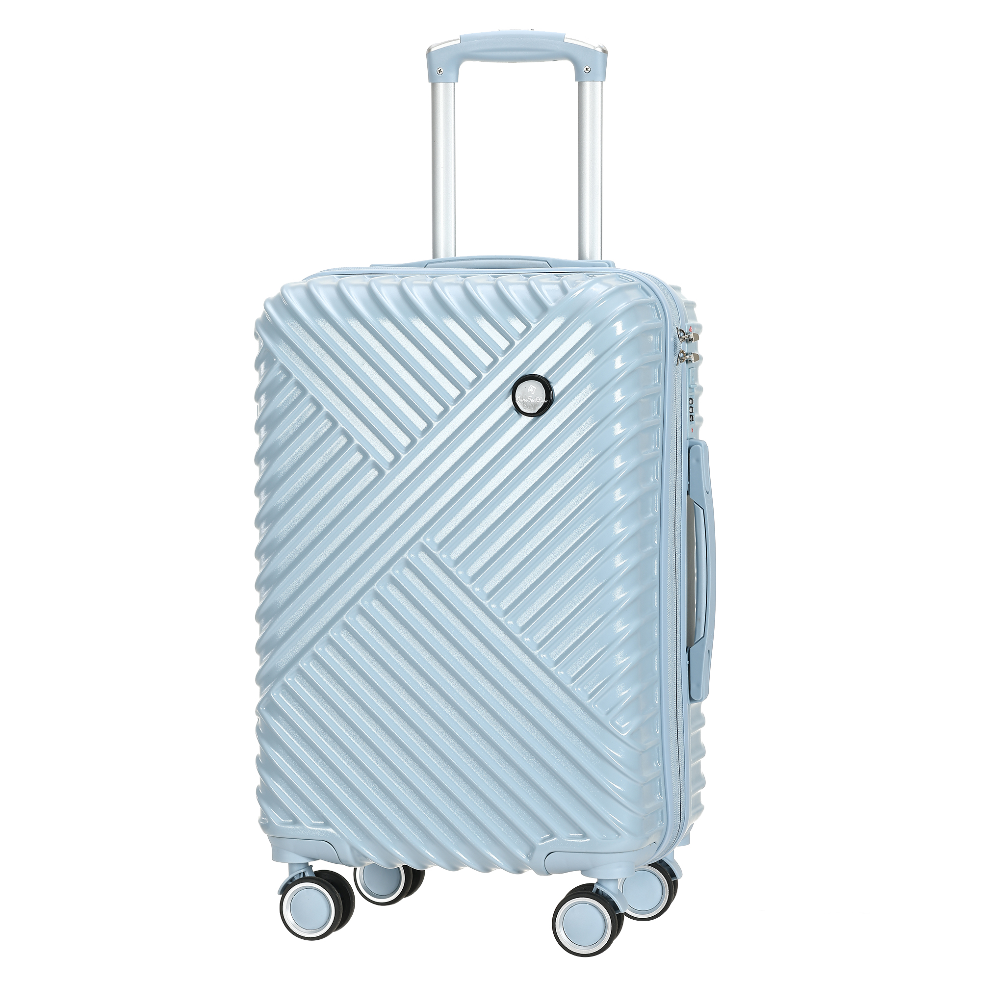 Portable black travel case with makeup bag | Advanced PC material | Password lock | Waterproof and scratch resistant | Suitable for business and vacation travel